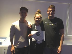 Vinnare för "Bästa visualisering" på Trainhack 2017